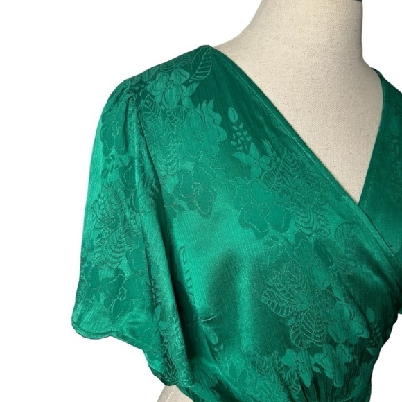 Tularossa Kelly Wrap Too and Sabra Wide Leg Trouser Pant Set Size M/L Green - Picture 4 of 15